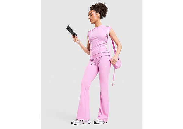 Nike Chill Ribbed Flare Leggings pink
