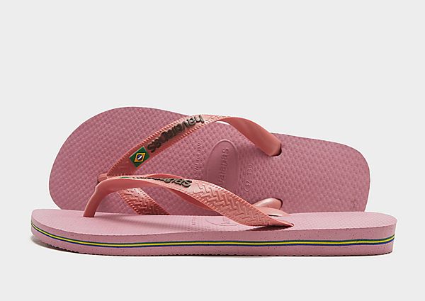 Havaianas Brazil Logo Flip Flops pink