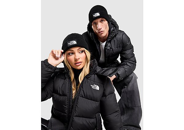 The North Face Logo Box Cuffed Beanie Hat black