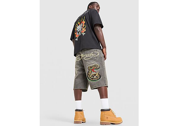 Ed Hardy Snake Jorts grey