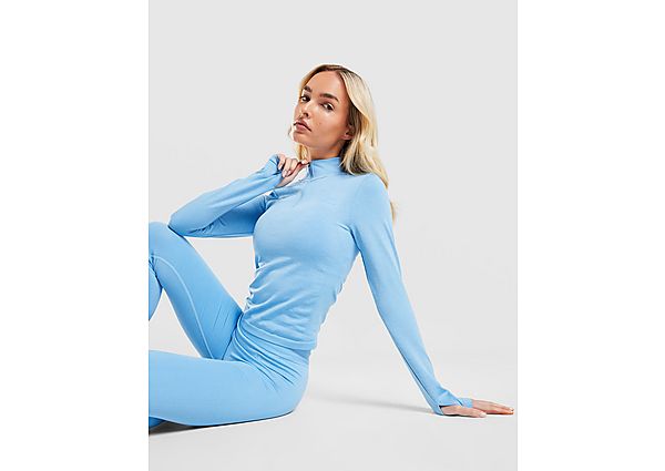 MONTIREX Power Seamless 1/4 Zip Top blue