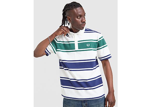 Fred Perry Striped Polo Shirt white