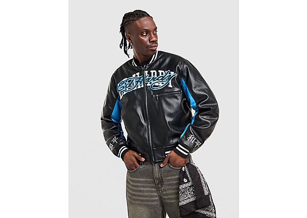 Ed Hardy 1971 Varsity Bomber Jacket black