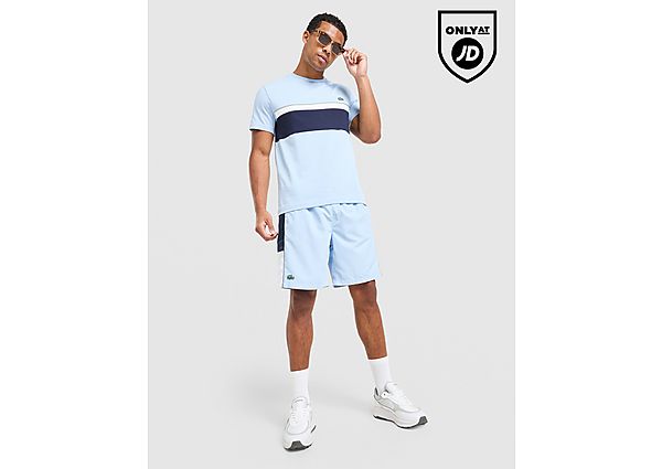 Lacoste Colour Block Reflective Piping Shorts blue