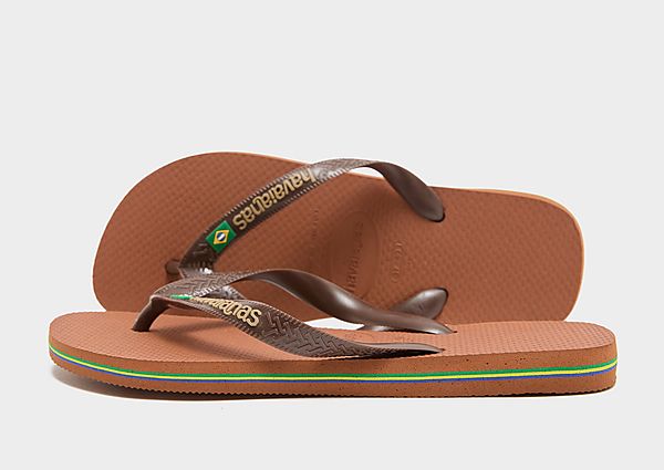 Havaianas Brazil Logo Flip Flops brown