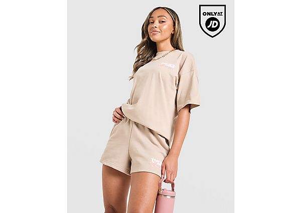 Unlike Humans Served Boyfriend T-Shirt Beige