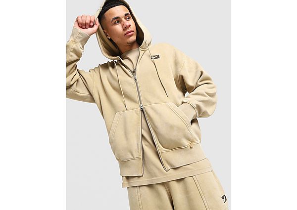 Nike Street Full Zip Graphic Hoodie Beige
