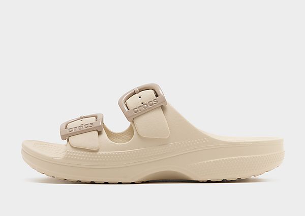 Crocs Saturday Enamel Buckle Sandal Beige