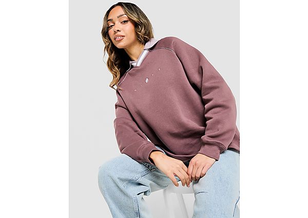 Nike Phoenix Fleece Oversized Polo Shirt brown
