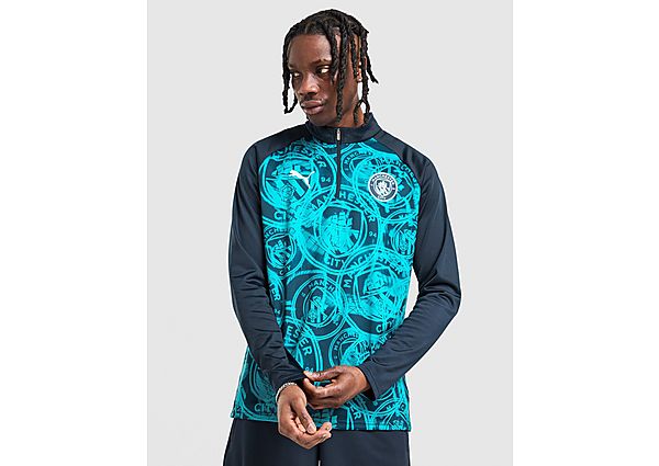 PUMA Manchester City FC Warm Up 1/4 Zip Top blue