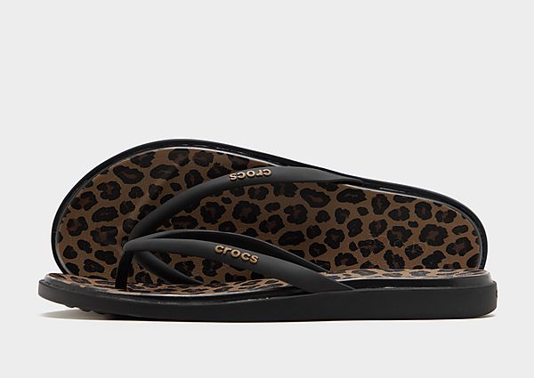 Crocs Miami Round Toe Flip Flops brown