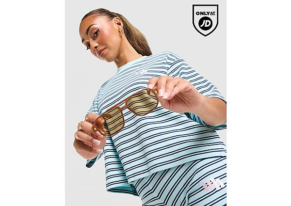 Unlike Humans Mara Stripe T-Shirt blue