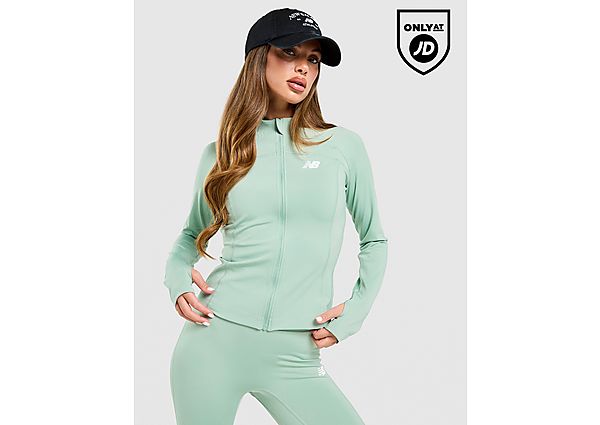 New Balance Logo Full Zip Track Top green