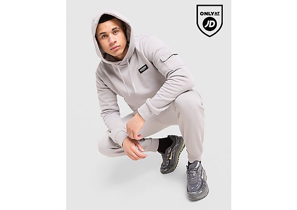 McKenzie Rocco Cargo Overhead Hoodie grey