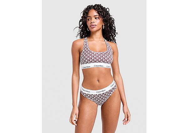 Calvin Klein Underwear Modern Cotton All Over Print Thong pink