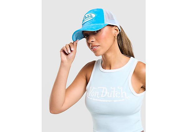 Von Dutch Velvet Trucker Cap blue