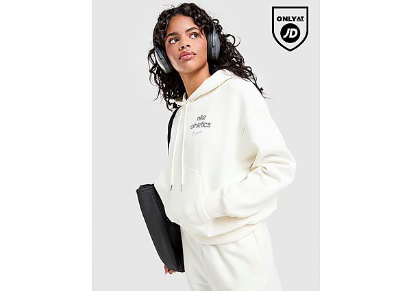 Nike Graphic Swoosh Oversized Hoodie white
