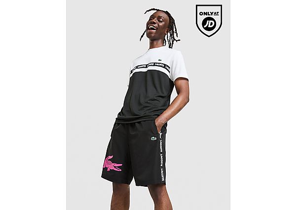 Lacoste Croc Woven Tape Shorts black