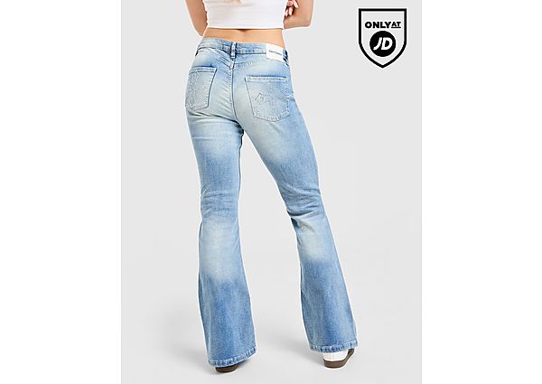 JUICY COUTURE Cross Lace Up Denim Jeans blue