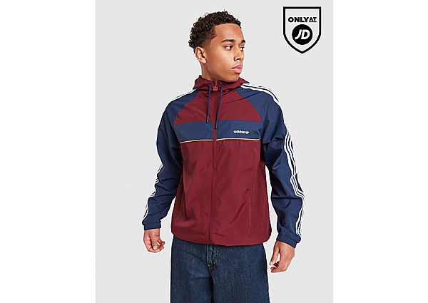 adidas Originals Colour Block Retro Windbreaker red