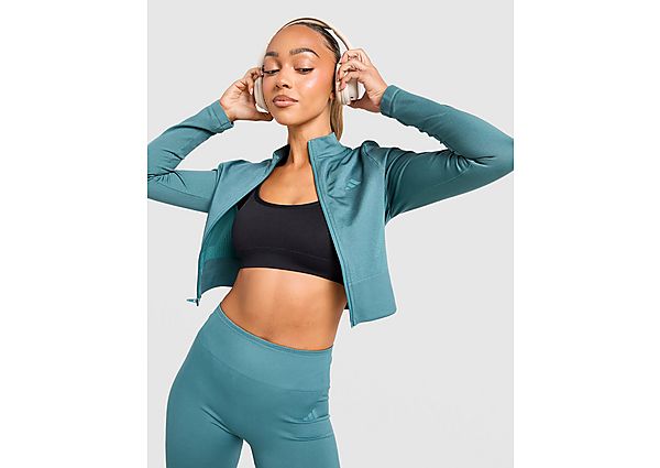 adidas Seamless Full Zip Top green