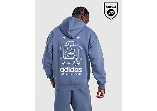 adidas Originals Embroidered Oversized Hoodie blue