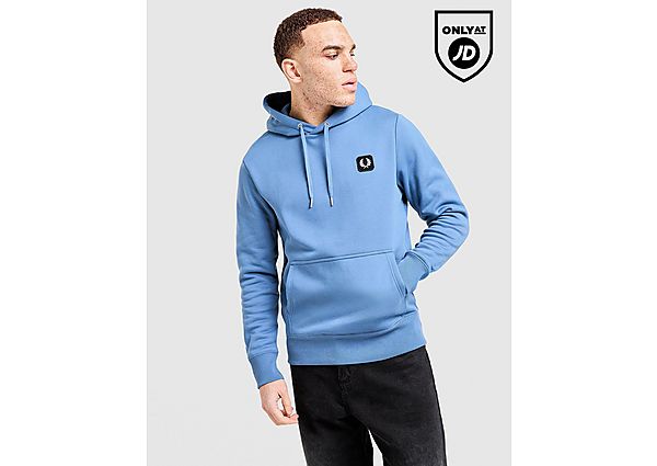 Fred Perry Badge Overhead Hoodie blue