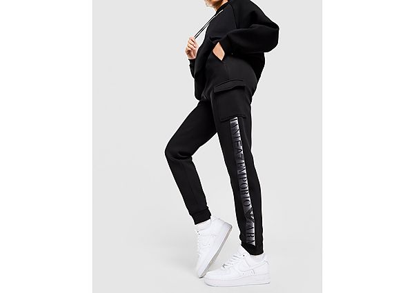 EA7 Emporio Armani Ventus Tape Cargo Track Pants black