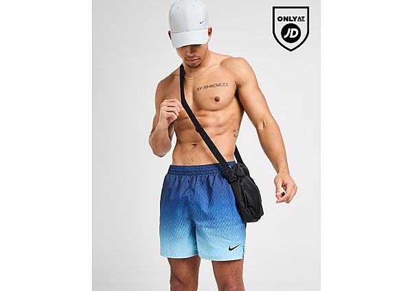 Nike All Over Print Fade Swim Shorts blue