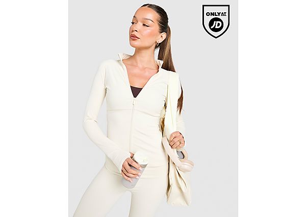 DAILYSZN Full Zip Fit Top cream