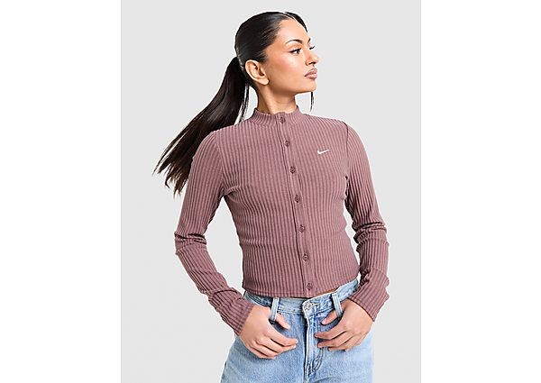 Nike Chill Rib Cardigan purple