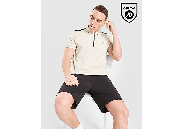 BOSS Philix Zip Polo Shirt Beige