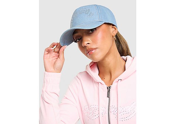 Ed Hardy Diamante Gothic Trucker Cap blue