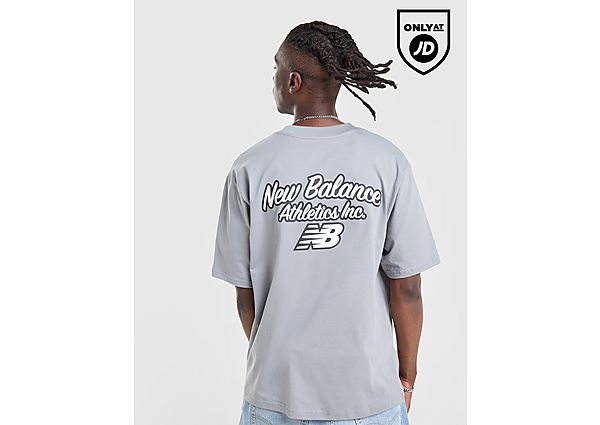 New Balance Script Back Graphic T-Shirt grey