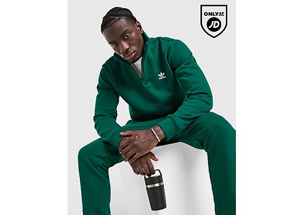 adidas Originals Trefoil Essentials 1/4 Zip Sweatshirt green