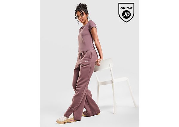 Nike Phoenix Fleece Wide Leg Joggers purple