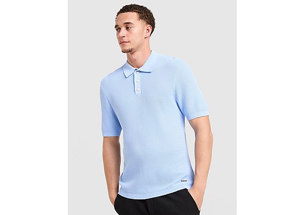 Belier Knit Polo Shirt blue