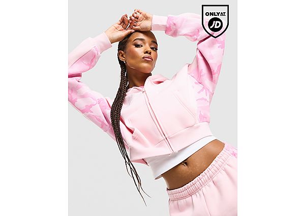 Hoodrich Field Camo Full Zip Hoodie pink