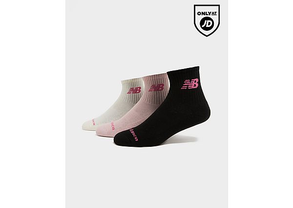 New Balance 3-Pack Quarter Socks white
