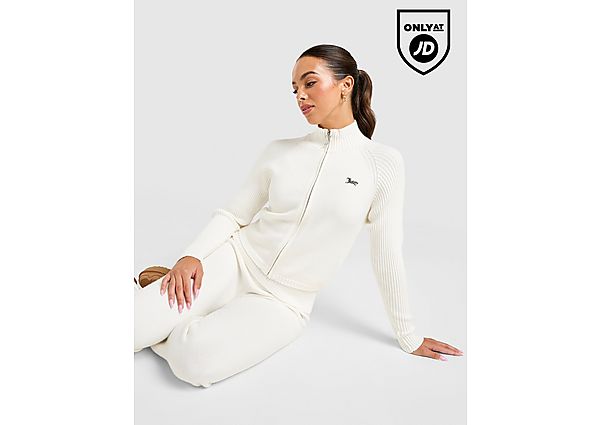 JUICY COUTURE Knit Full Zip Track Top white
