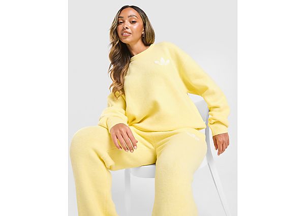 adidas Originals Trefoil Knit Crew Sweatshirt yellow