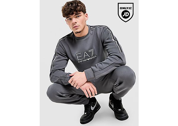 EA7 Emporio Armani Tape Logo Crew Sweatshirt grey