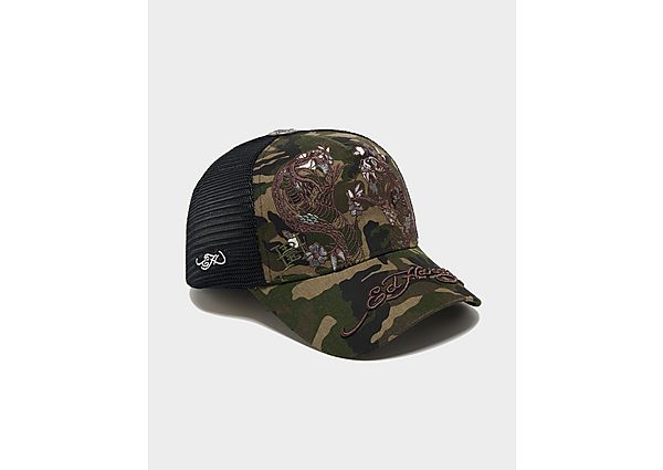 Ed Hardy Snake Trucker Cap green