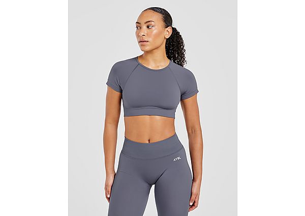 AYBL Adapt Seamless Short Sleeve Crop Top grey