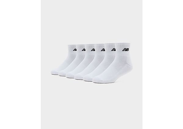 New Balance 6-Pack Quarter Socks white