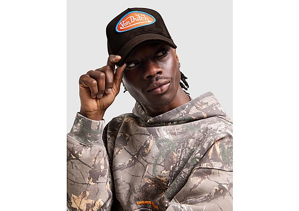 Von Dutch Velvet Trucker Cap brown