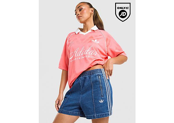 adidas Originals Script Football Collar T-Shirt red