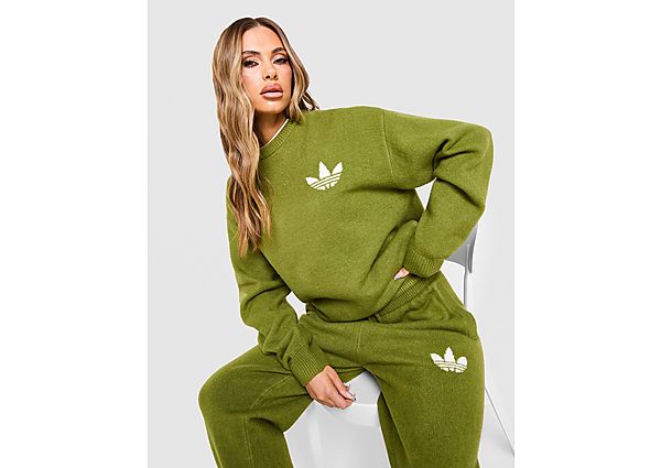 adidas Originals Trefoil Knit Crew Sweatshirt green