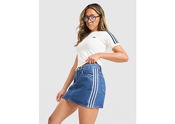 adidas Originals 3-Stripes Denim Skirt blue