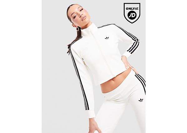 adidas Originals Slim 3-Stripes Track Top white